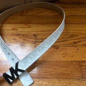 MK white monogram belt (FLAW- see pic below)